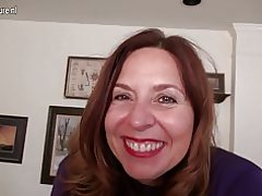 Nakal Amerika mom bermain dengan dirinya sendiri